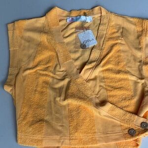 Free People Mustard Cardigan with Button Accent